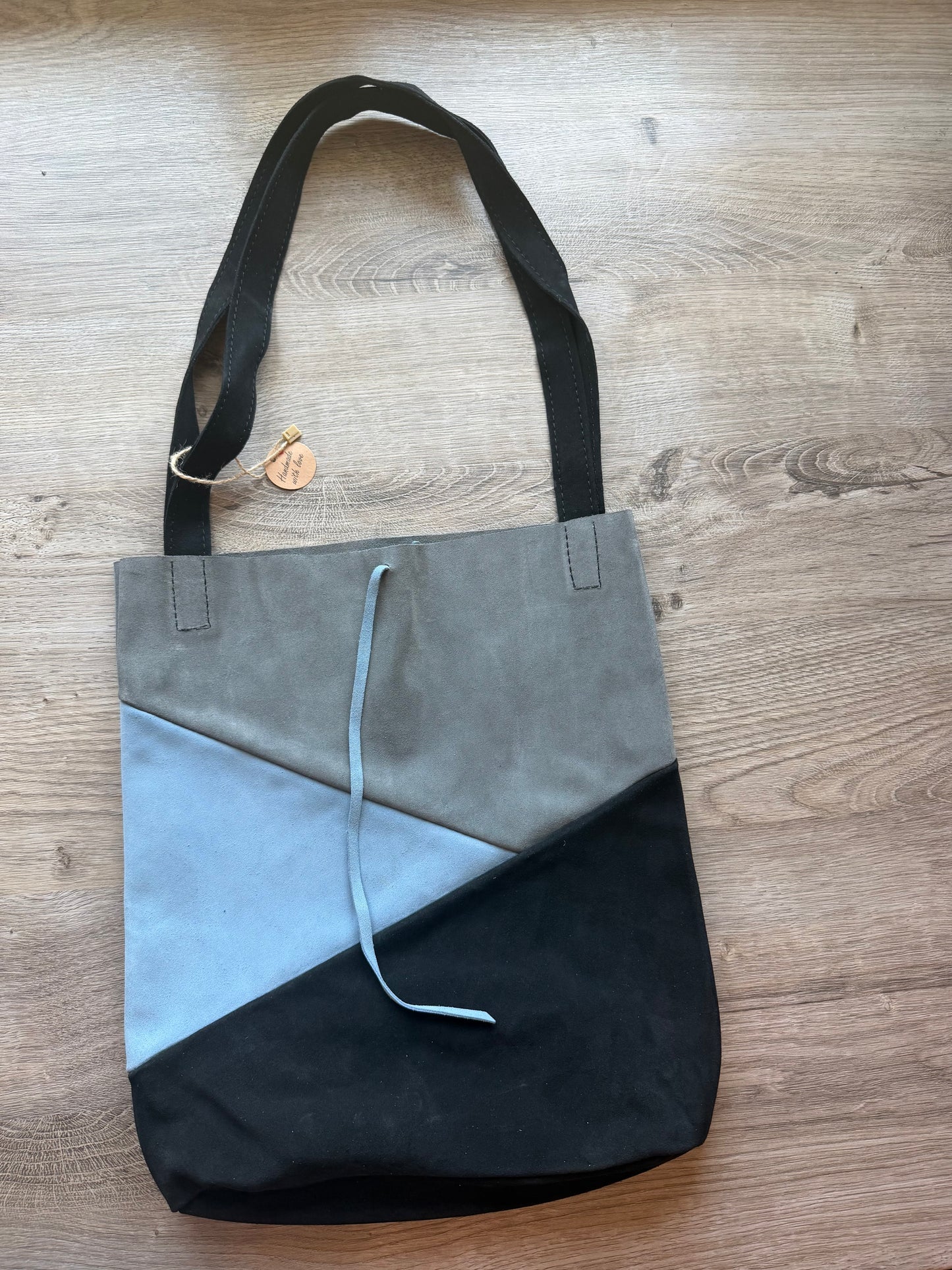 "Shopper" Grau-Hellblau-Schwarz