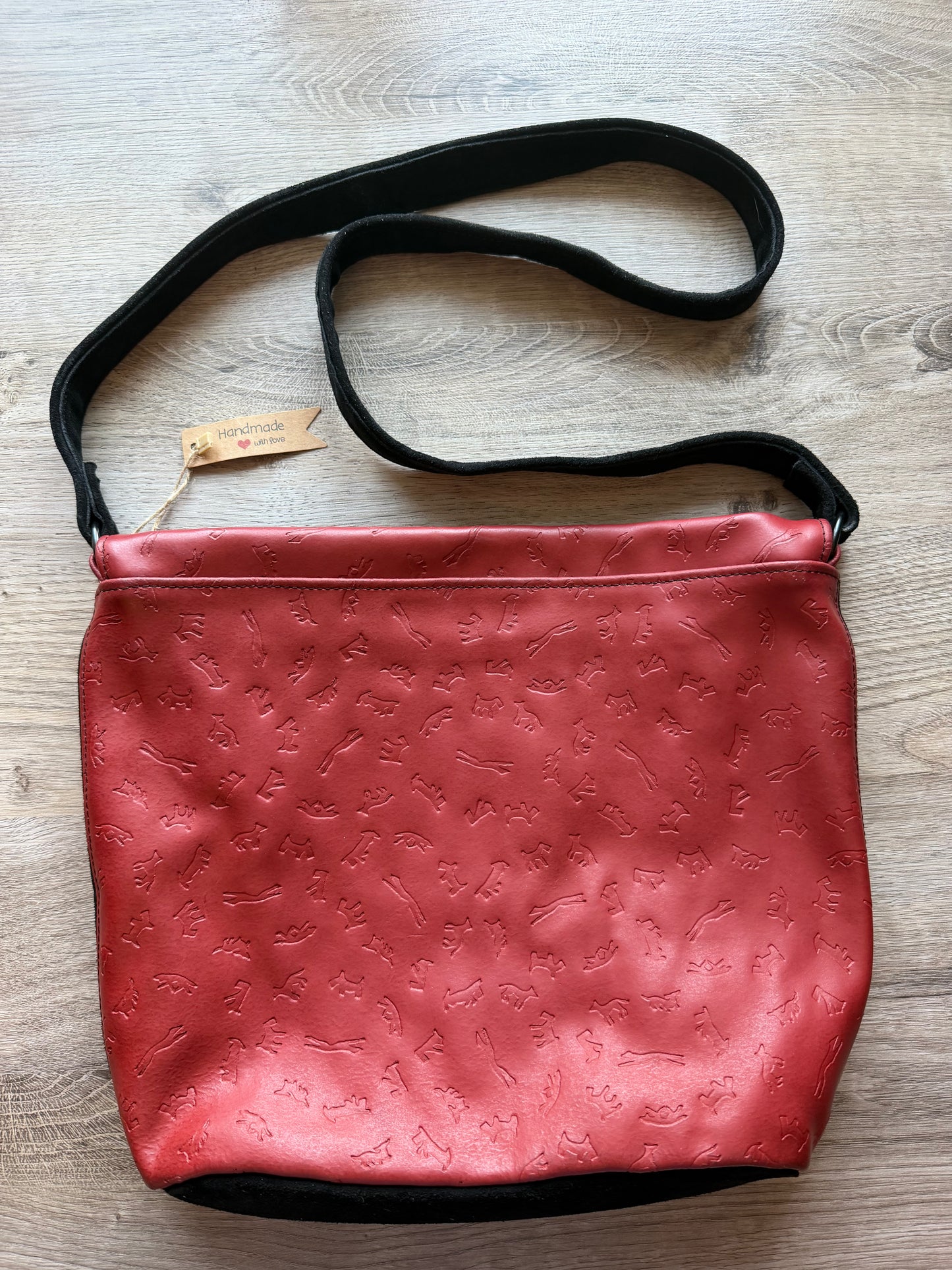 "Umhängetasche" Schwarz-Rot
