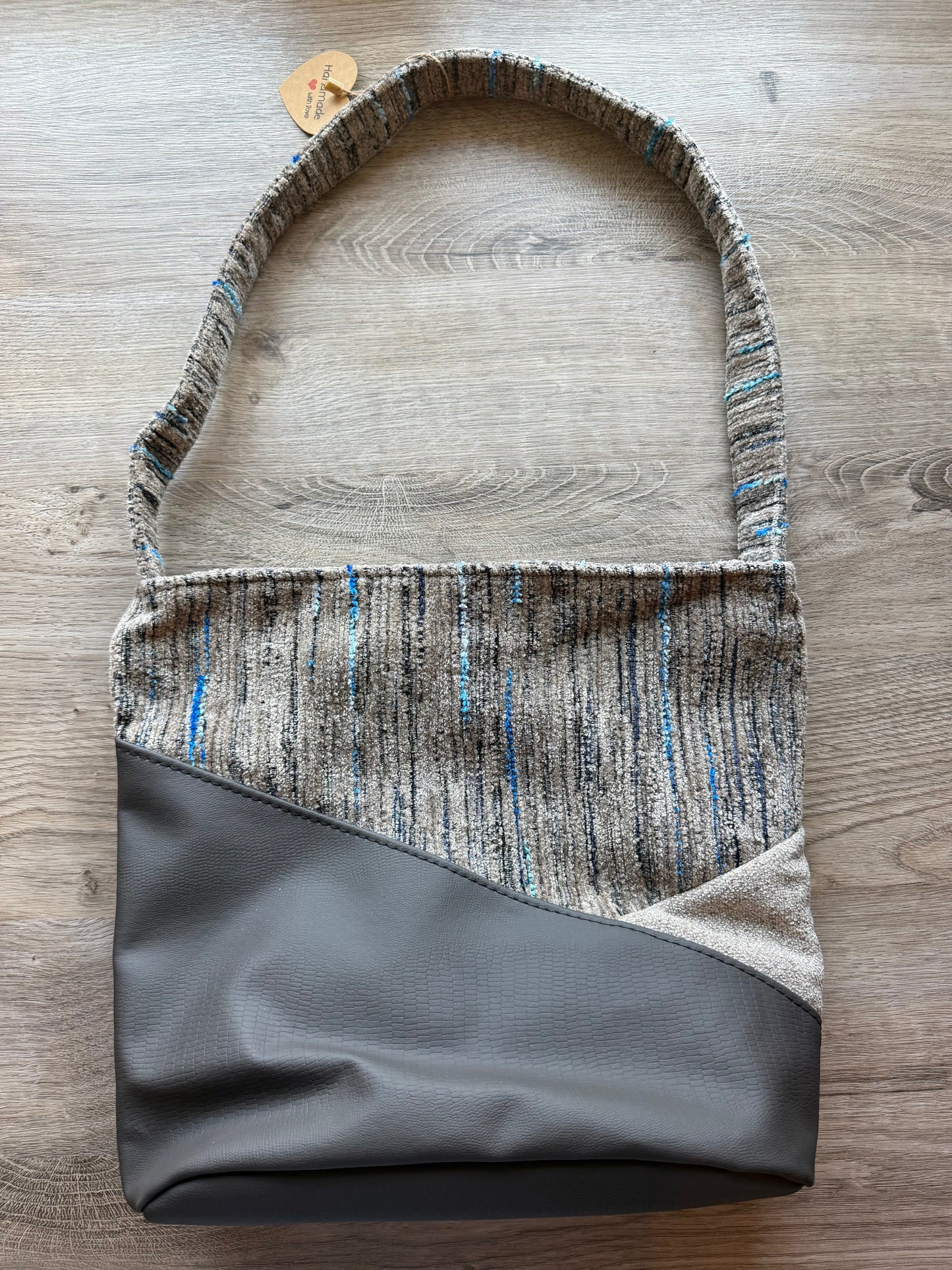 "Marlene" Beige/Blau-Beige-Braun