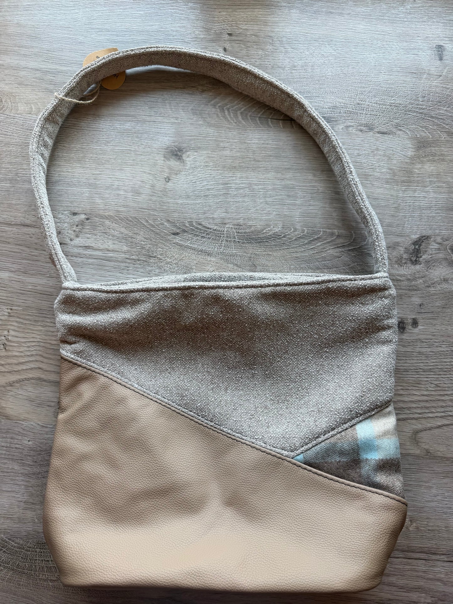 "Marlene" Beige-Hellblau/Braun-Helltaupe