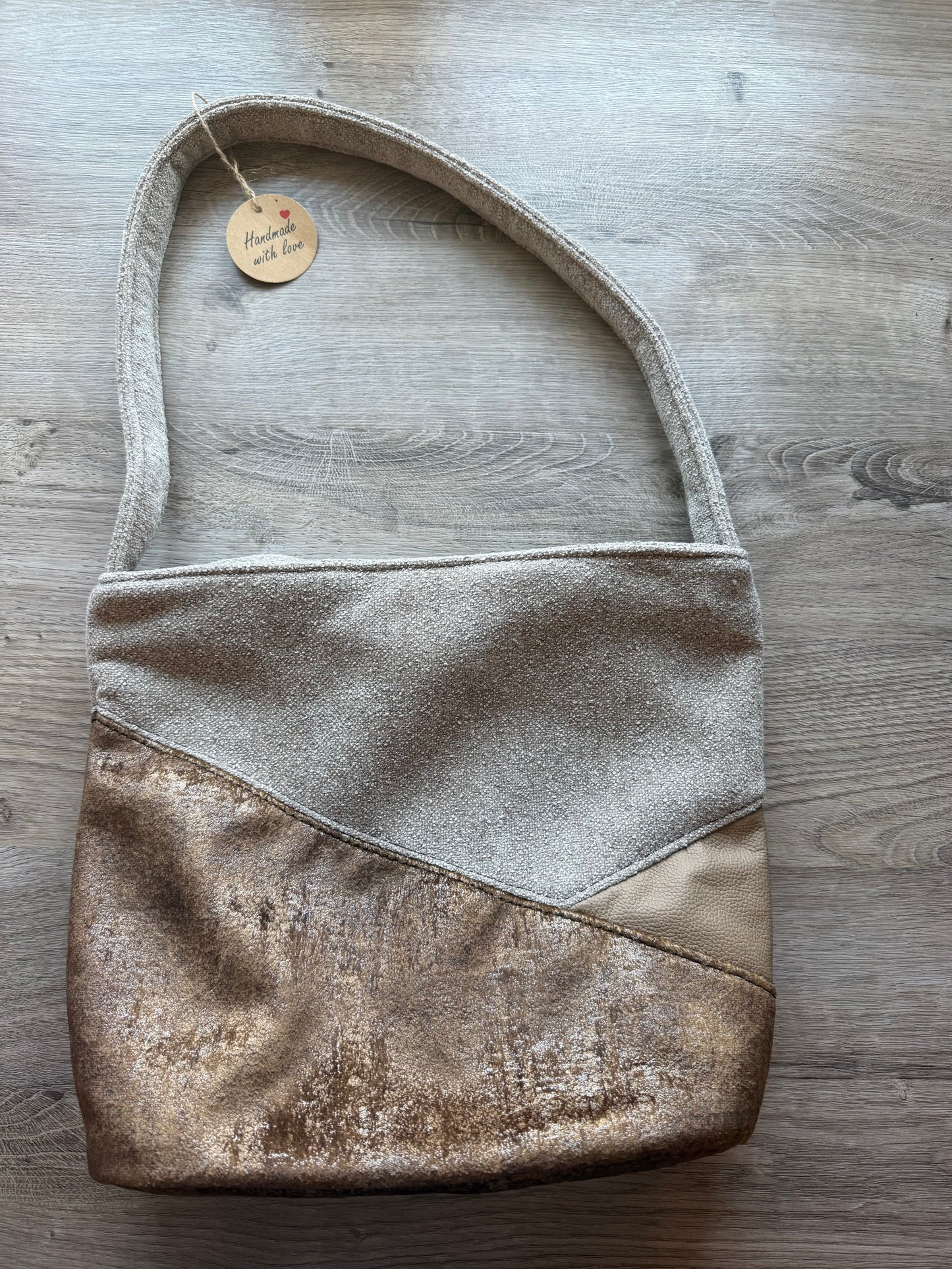 "Marlene" Beige-Helltaupe-Braungold