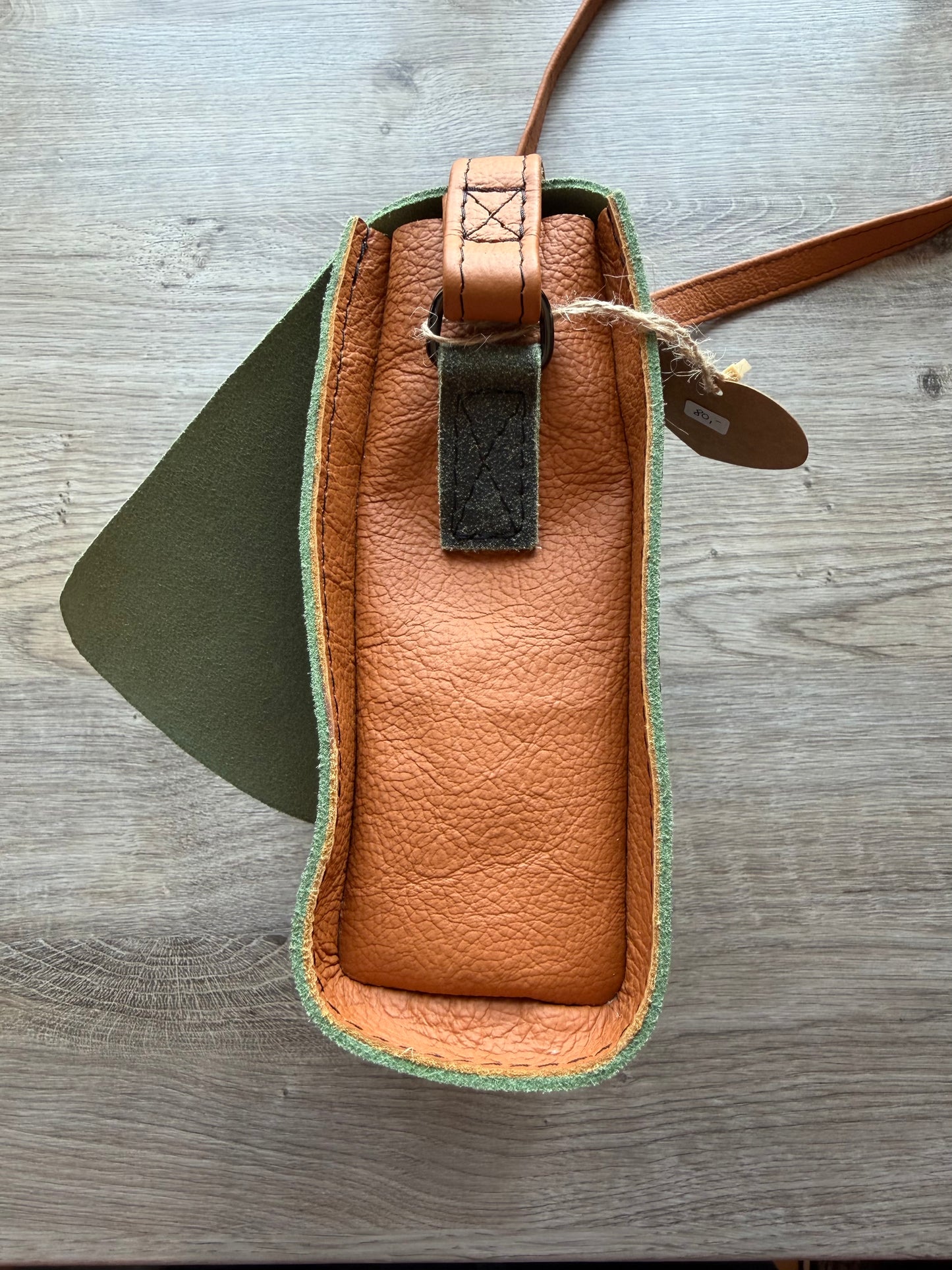 Tasche Trachtig Grün-Cognac