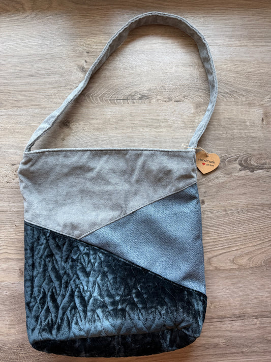 "Shopper"Hellgrau-Blau-Dunkelblau