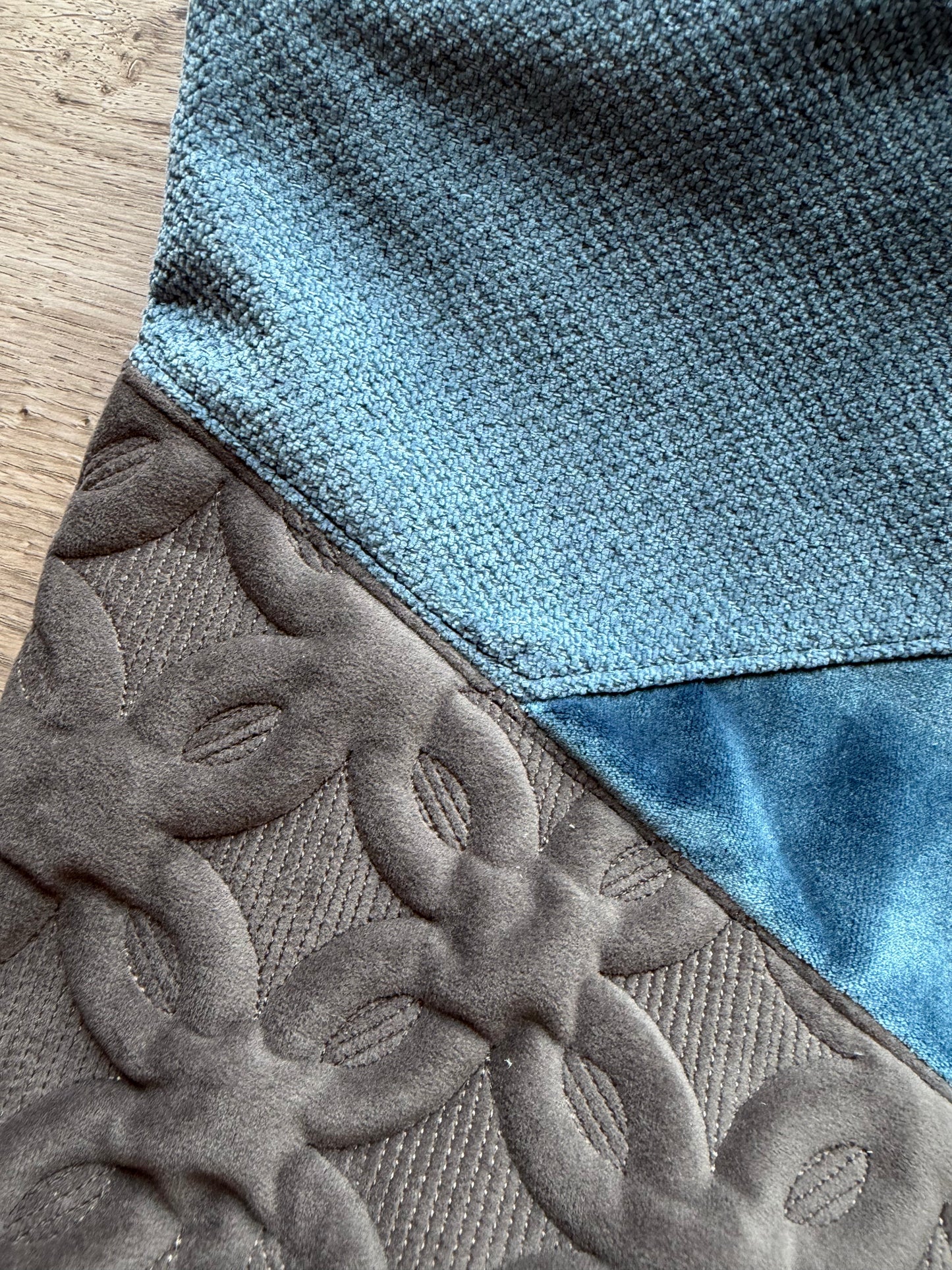 "Shopper" Hellblau-Hellblau (Schimmer)-Grau