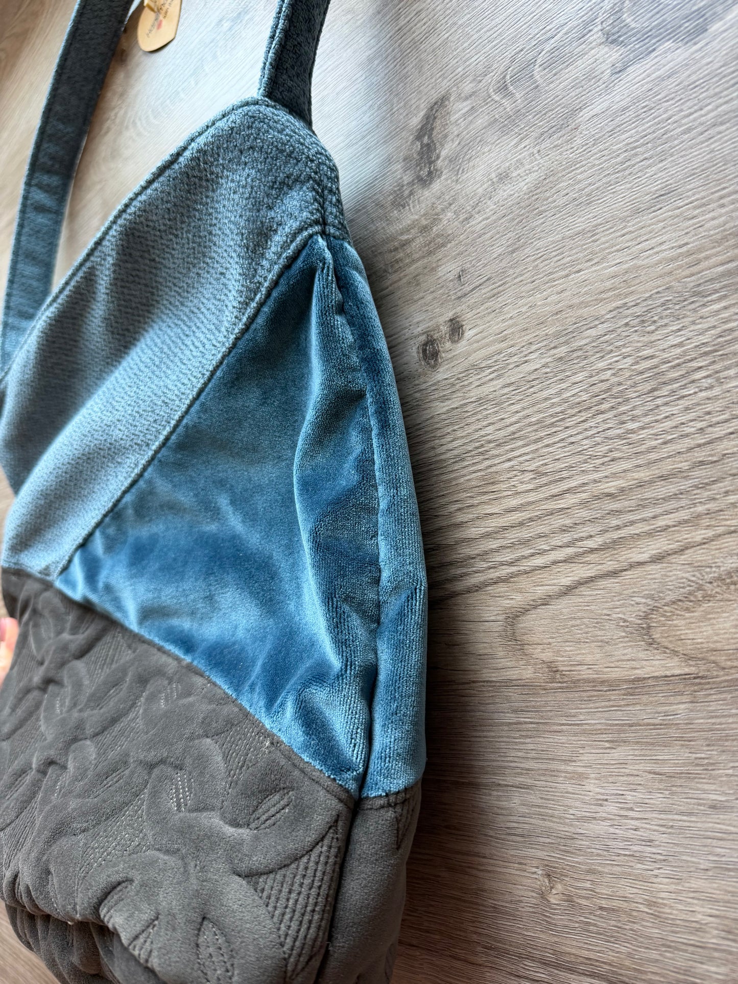 "Shopper" Hellblau-Hellblau (Schimmer)-Grau