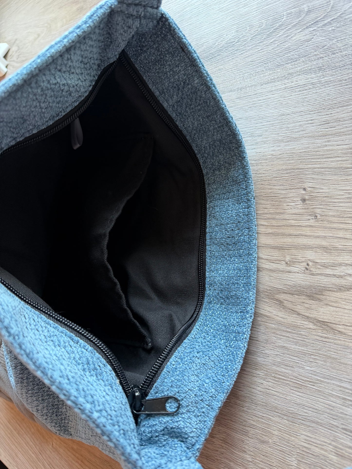 "Shopper" Hellblau-Hellblau (Schimmer)-Grau