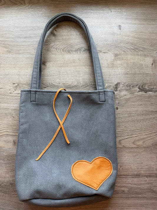 "Shopper" Grau-Dunkelgelb