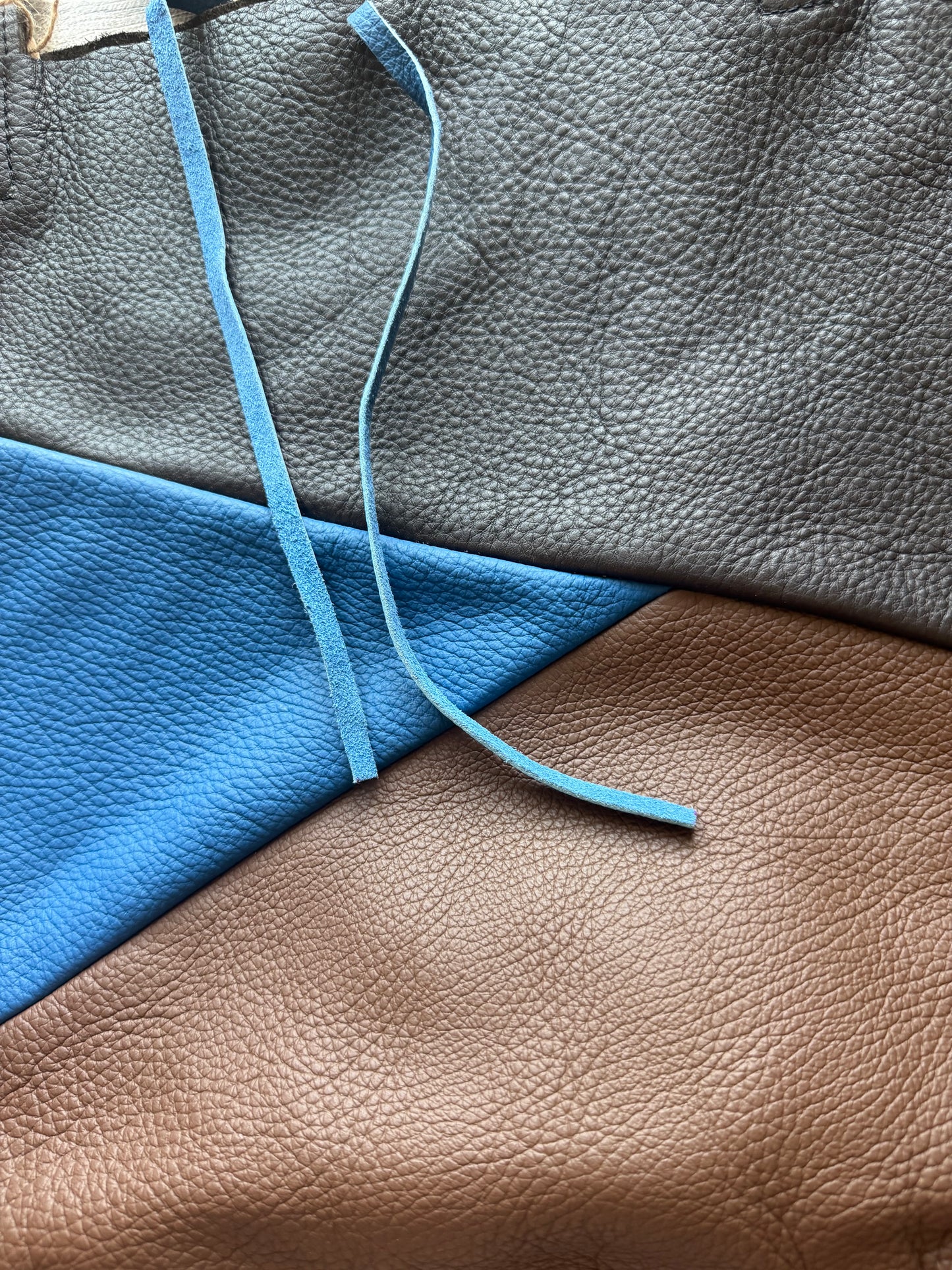 "Shopper" Dunkelbraun-Blau-Mittelbraun