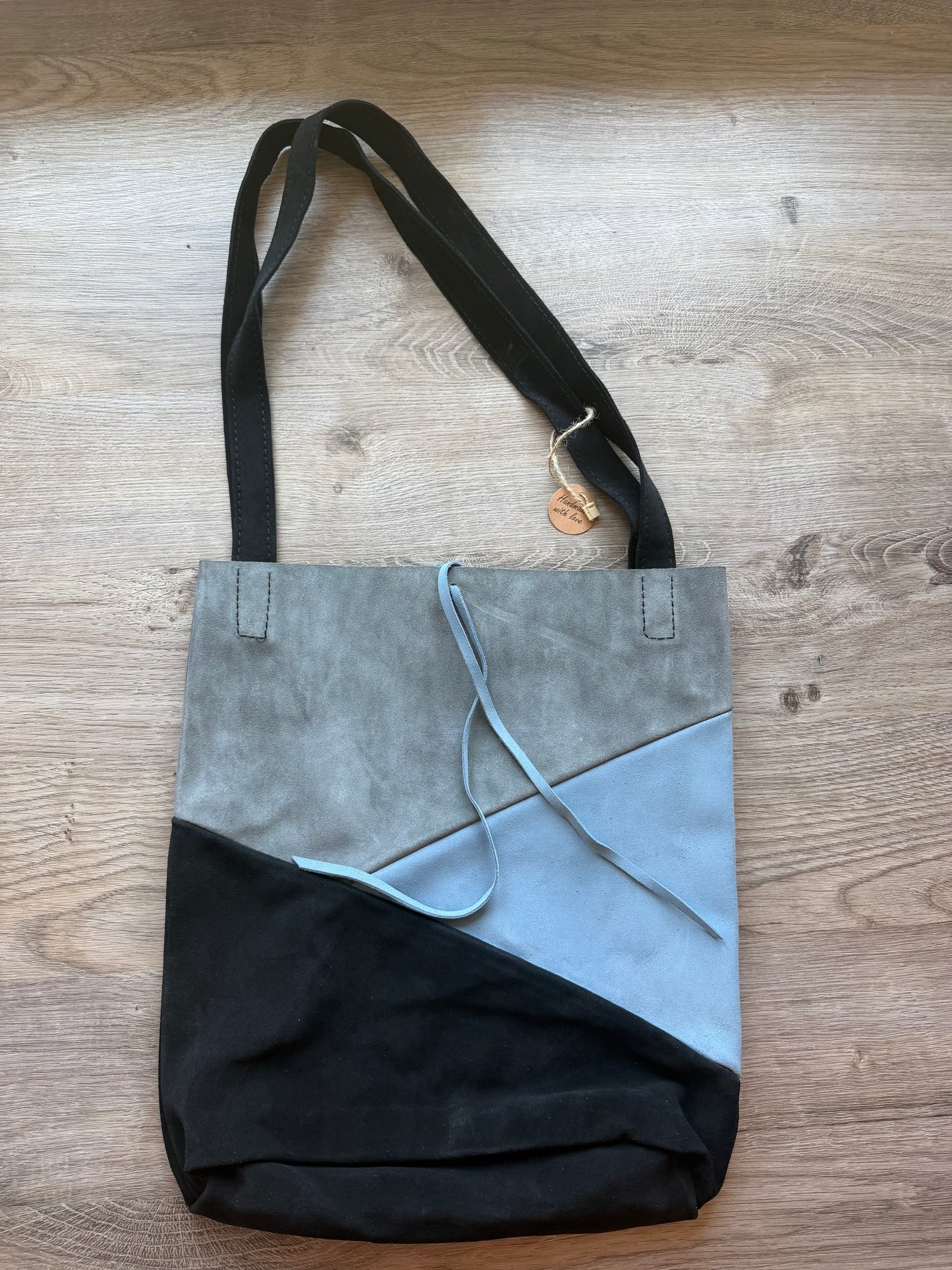 "Shopper" Grau-Hellblau-Schwarz