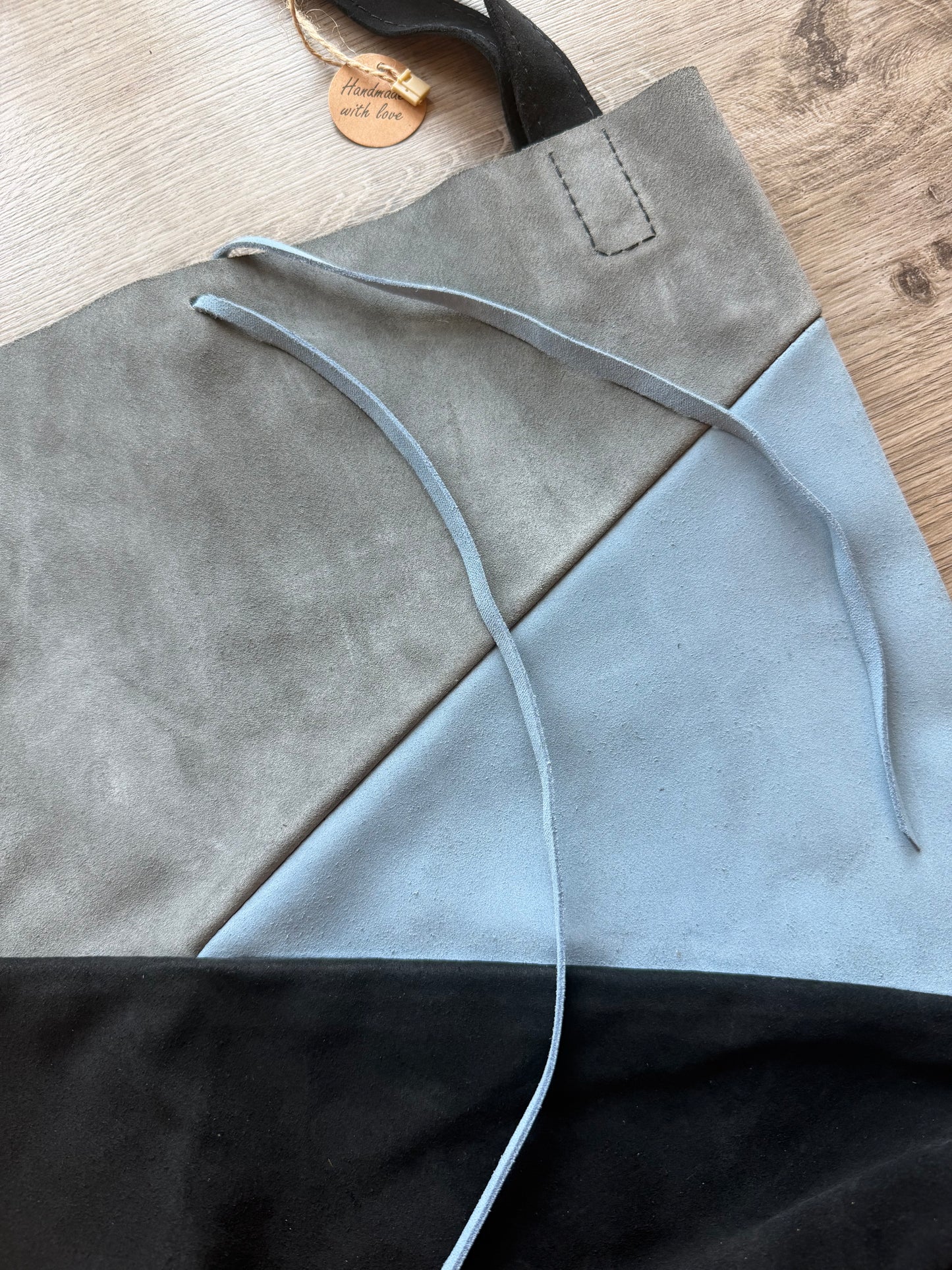 "Shopper" Grau-Hellblau-Schwarz