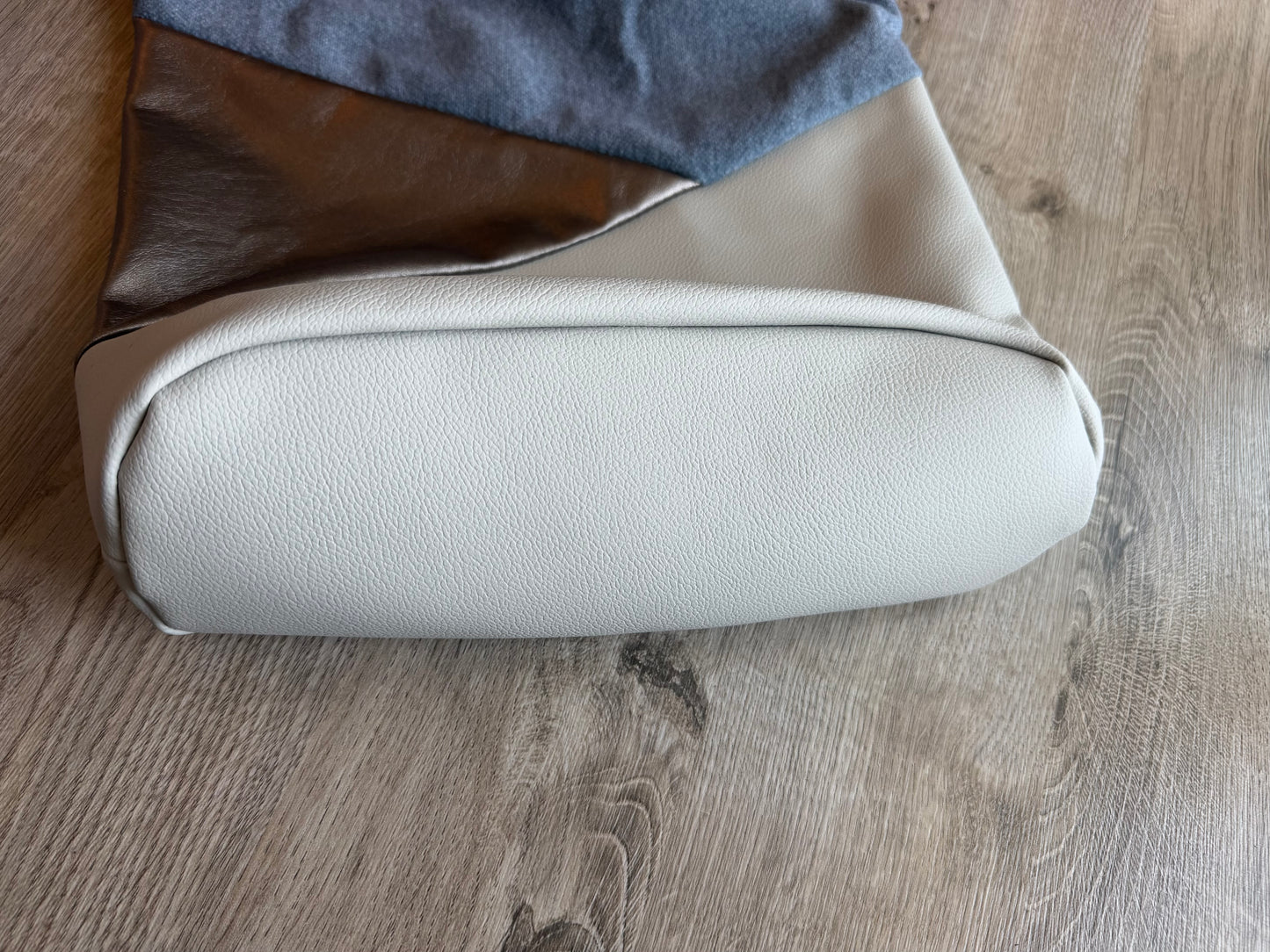 "Shopper" Blau-Braun (Metallic)-Hellgrau