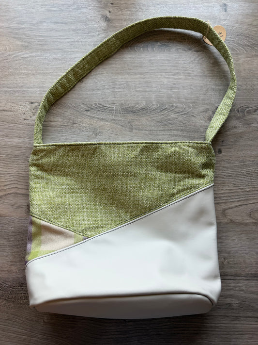 "Marlene" Hellgrün-Lila/Beige-Cremehellgrau