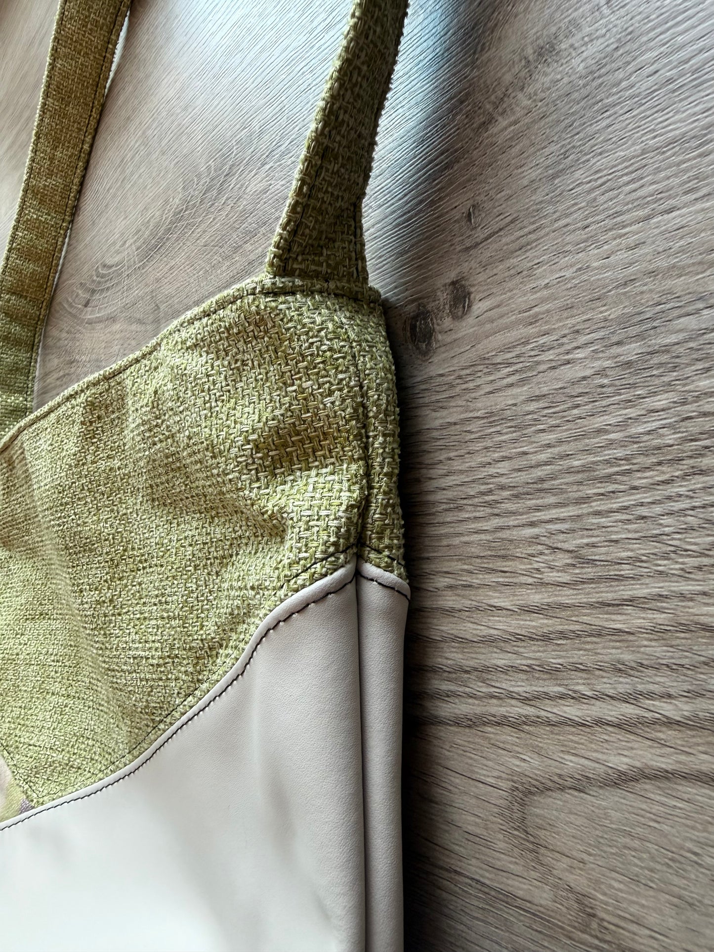 "Marlene" Hellgrün-Lila/Beige-Cremehellgrau