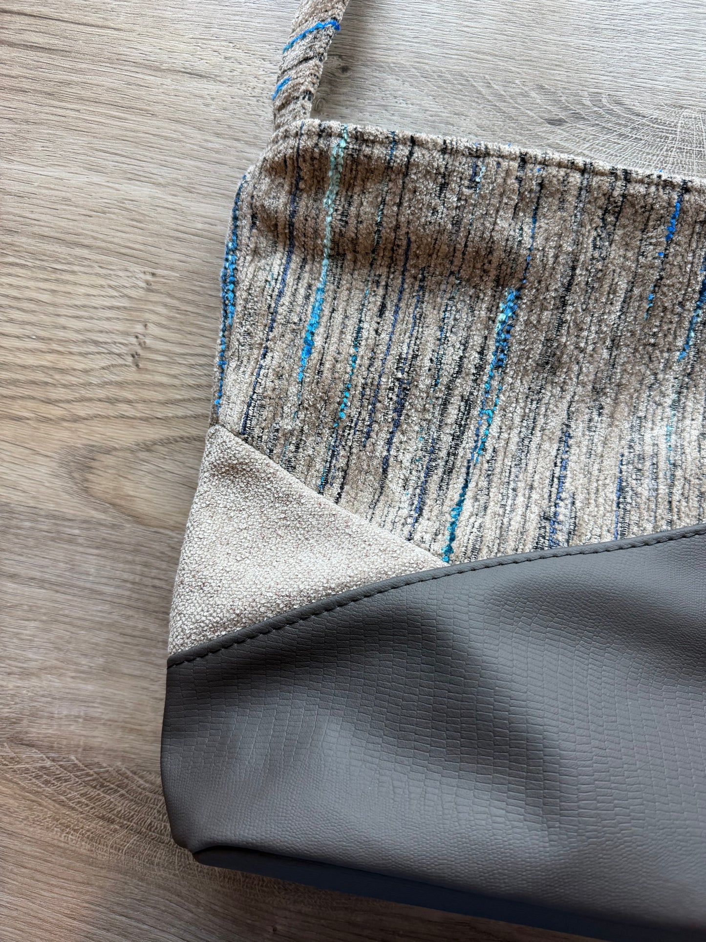 "Marlene" Beige/Blau-Beige-Braun