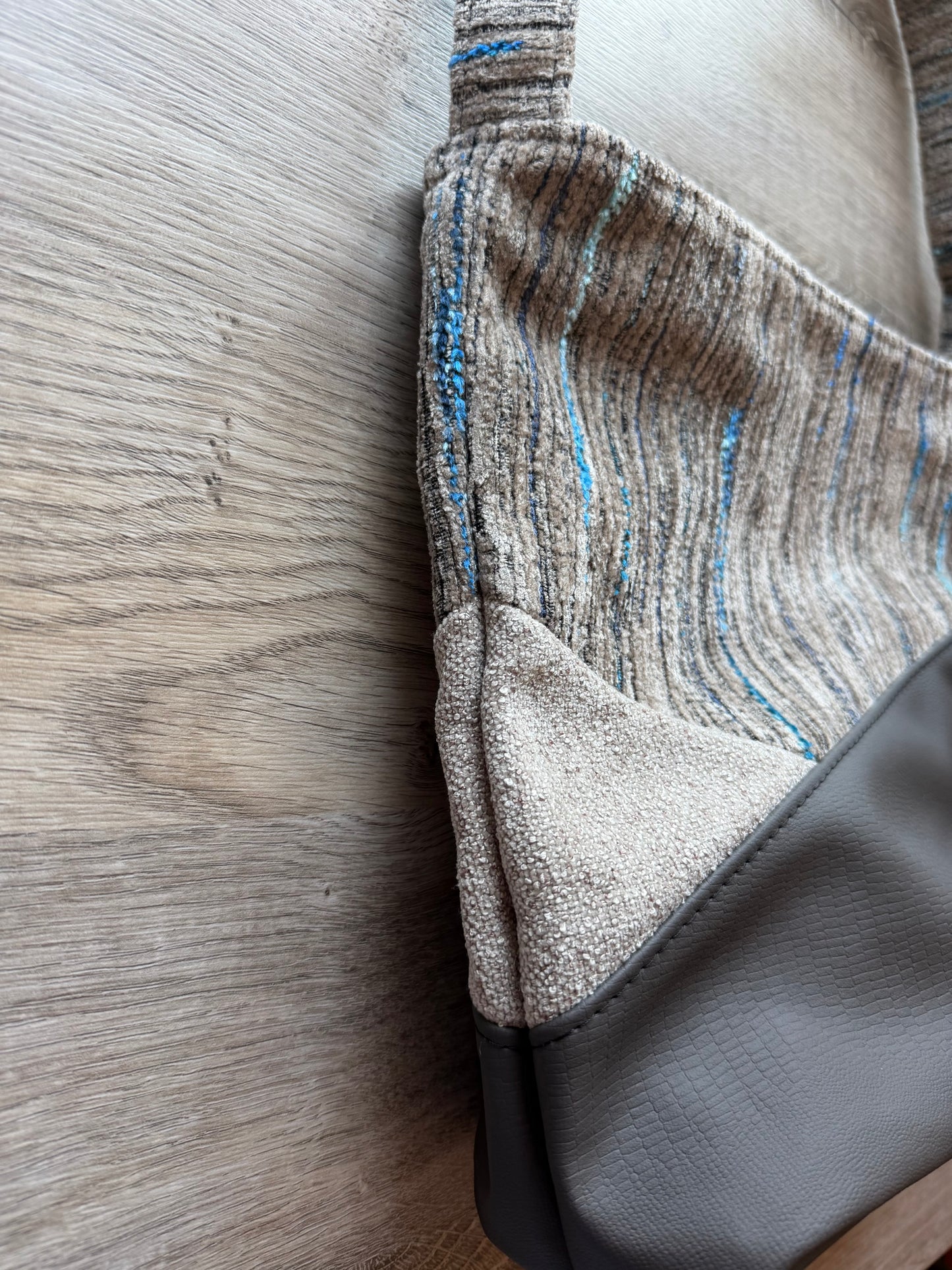 "Marlene" Beige/Blau-Beige-Braun