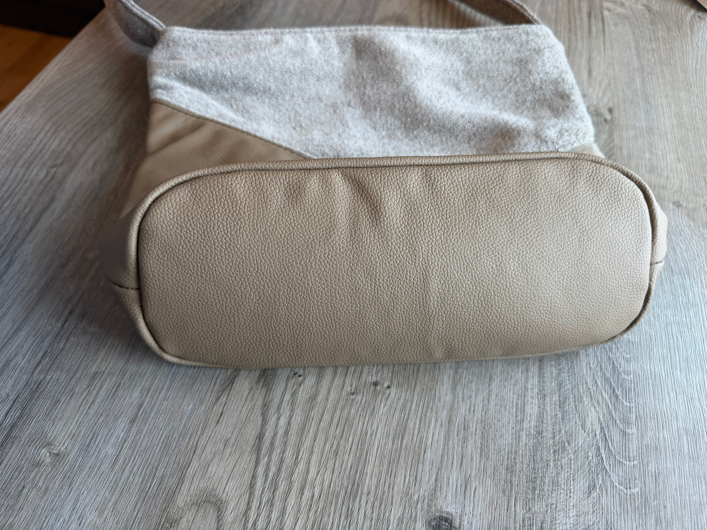 "Marlene" Beige-Hellblau/Braun-Helltaupe