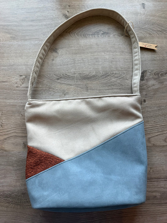 "Marlene" Beige-Rost-Hellblau