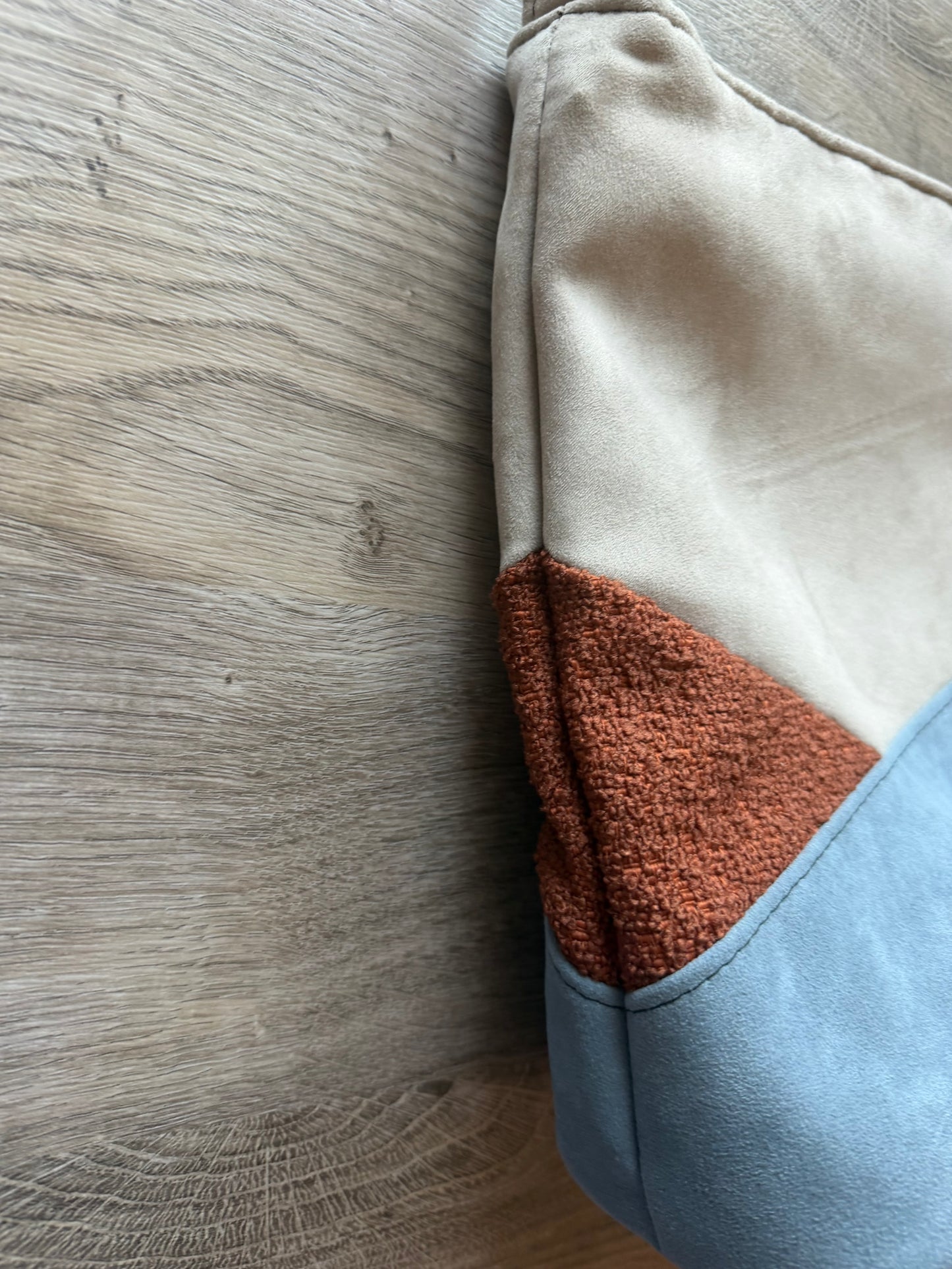 "Marlene" Beige-Rost-Hellblau