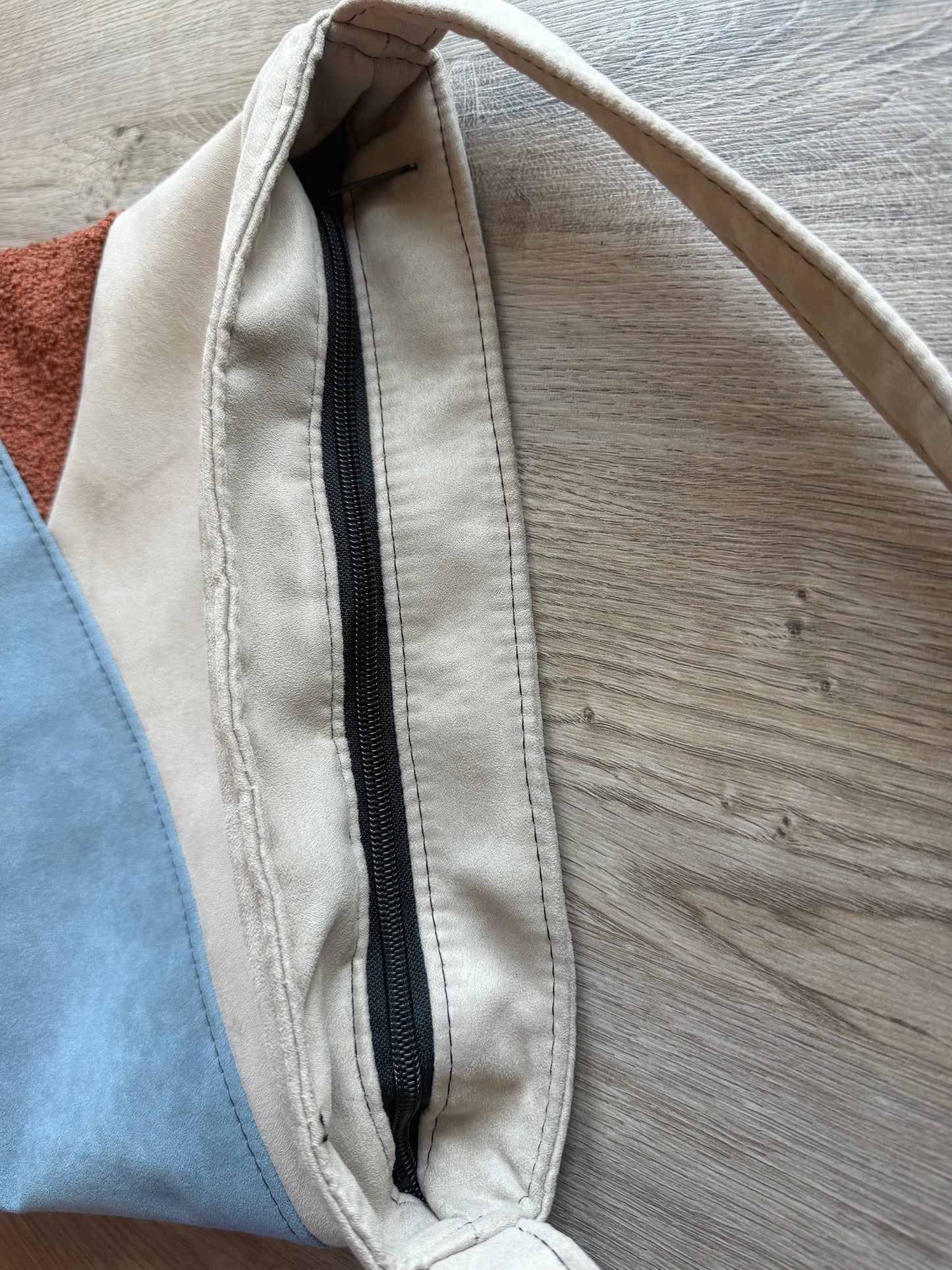 "Marlene" Beige-Rost-Hellblau