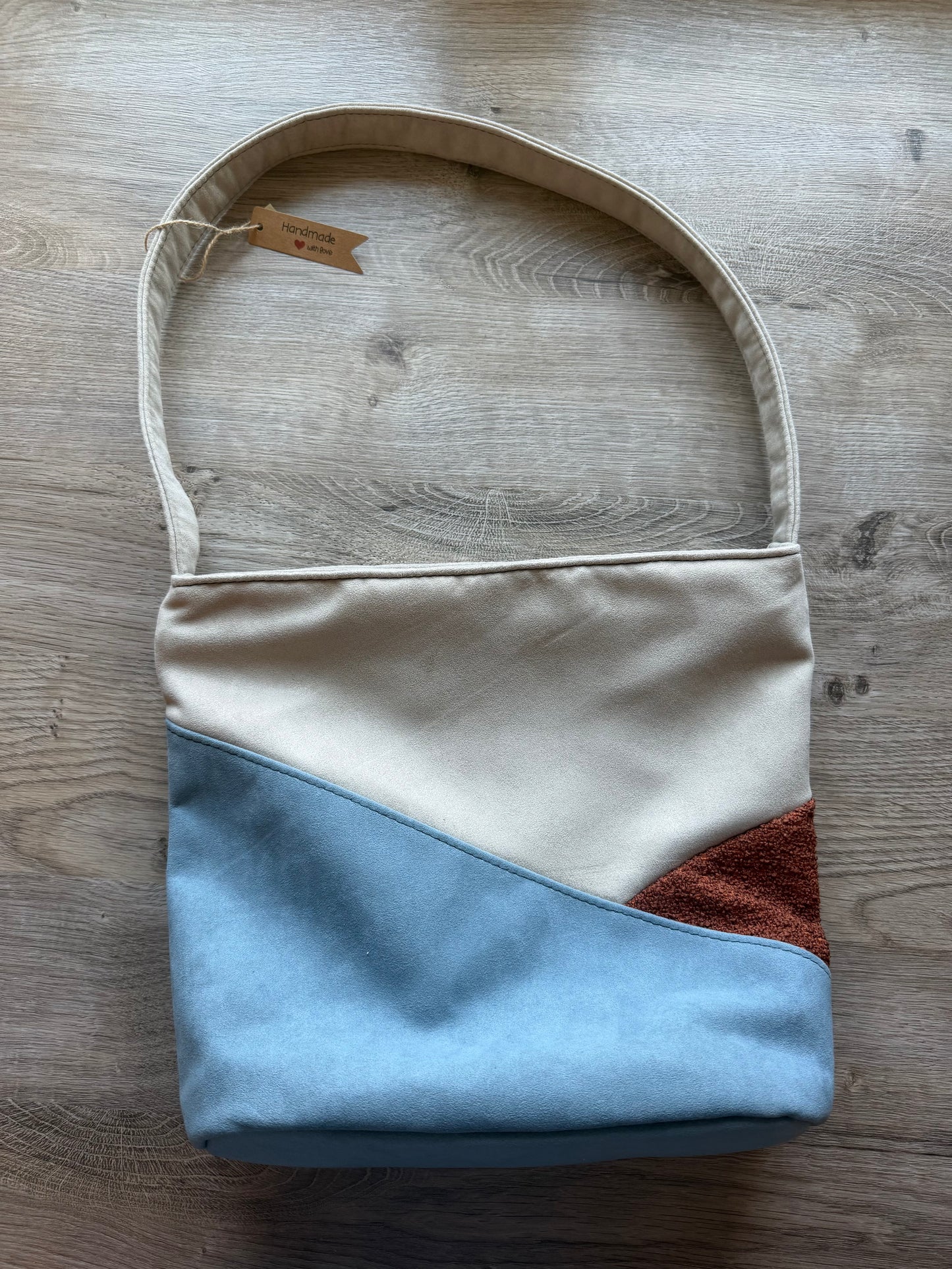 "Marlene" Beige-Rost-Hellblau