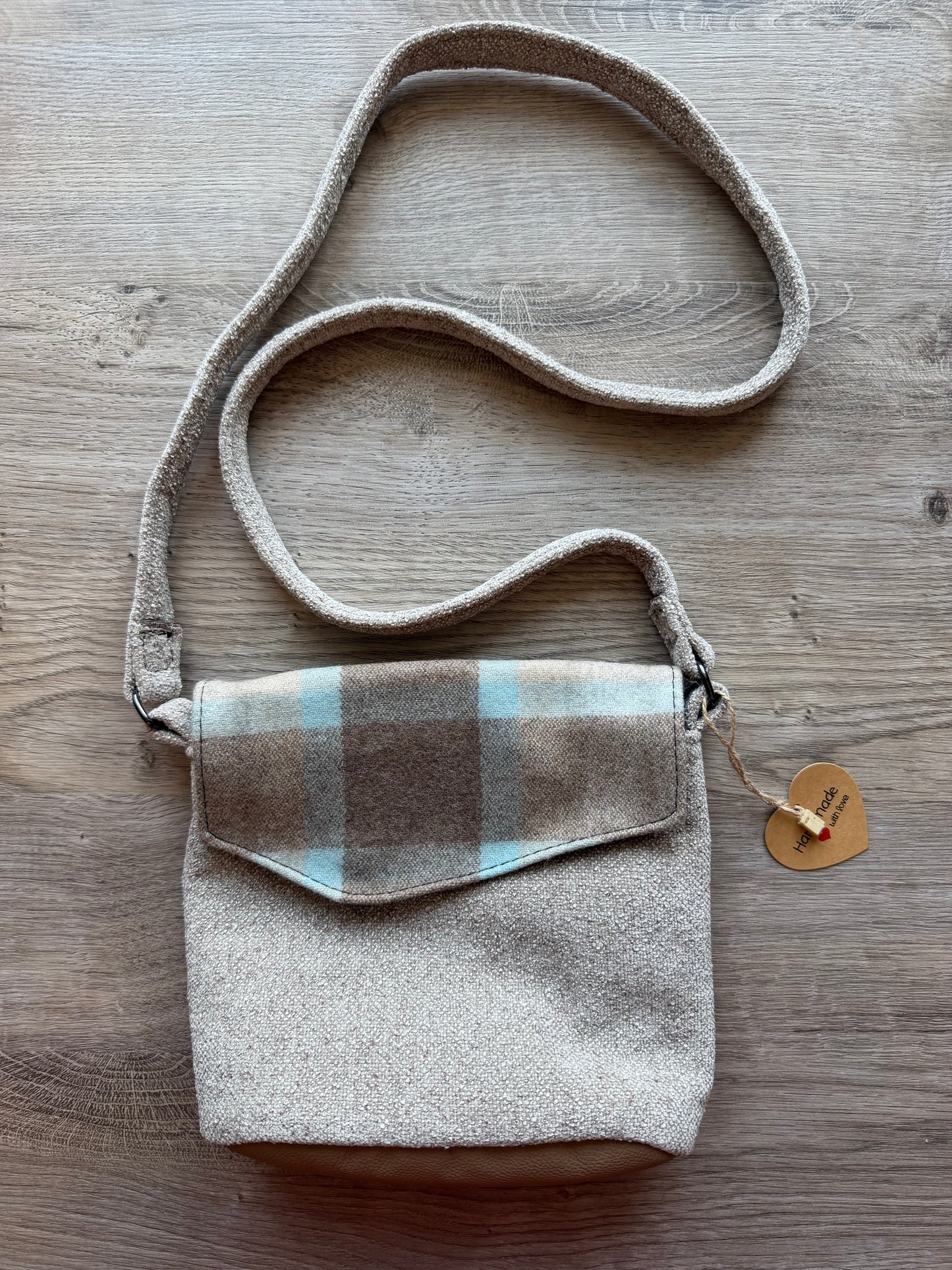 "Conny" Braun/Hellblau-Beige-Helltaupe