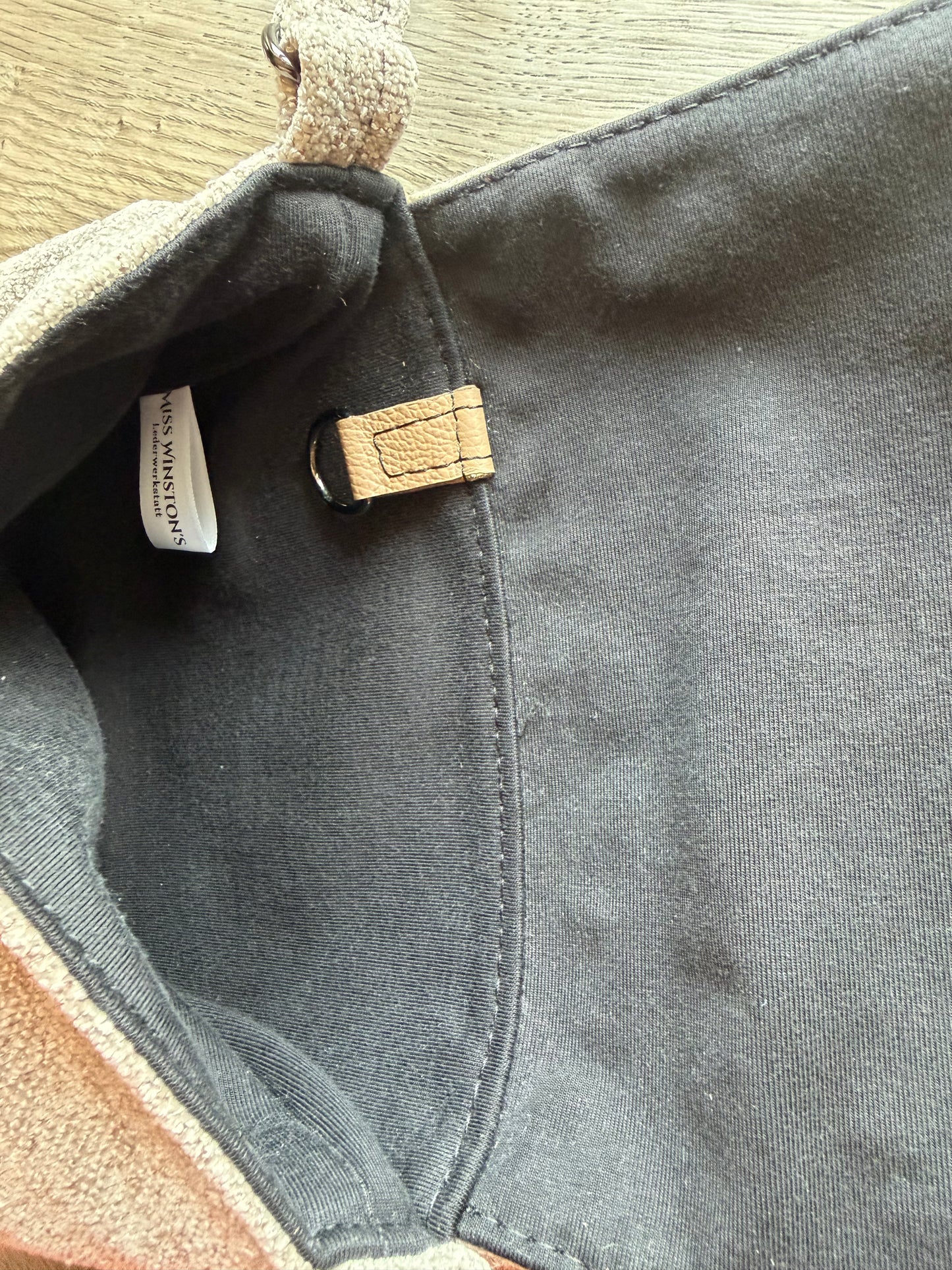 "Conny" Braun/Hellblau-Beige-Helltaupe